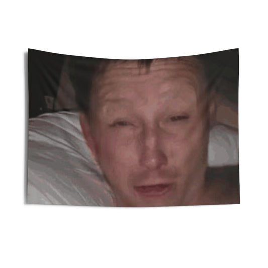 Funny Meme Face Wall Tapestry – Humorous Bedroom Dorm Decor