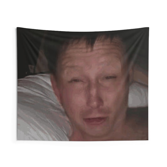 Funny Meme Face Wall Tapestry – Humorous Bedroom Dorm Decor